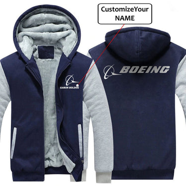 CUSTOM NAME WITH BOEING LOGO DESIGNED ZIPPER SWEATERS THE AV8R